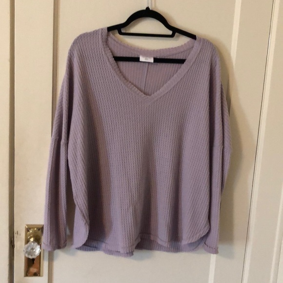 Urban Outfitters Waffle Knit V Neck - Picture 4 of 5